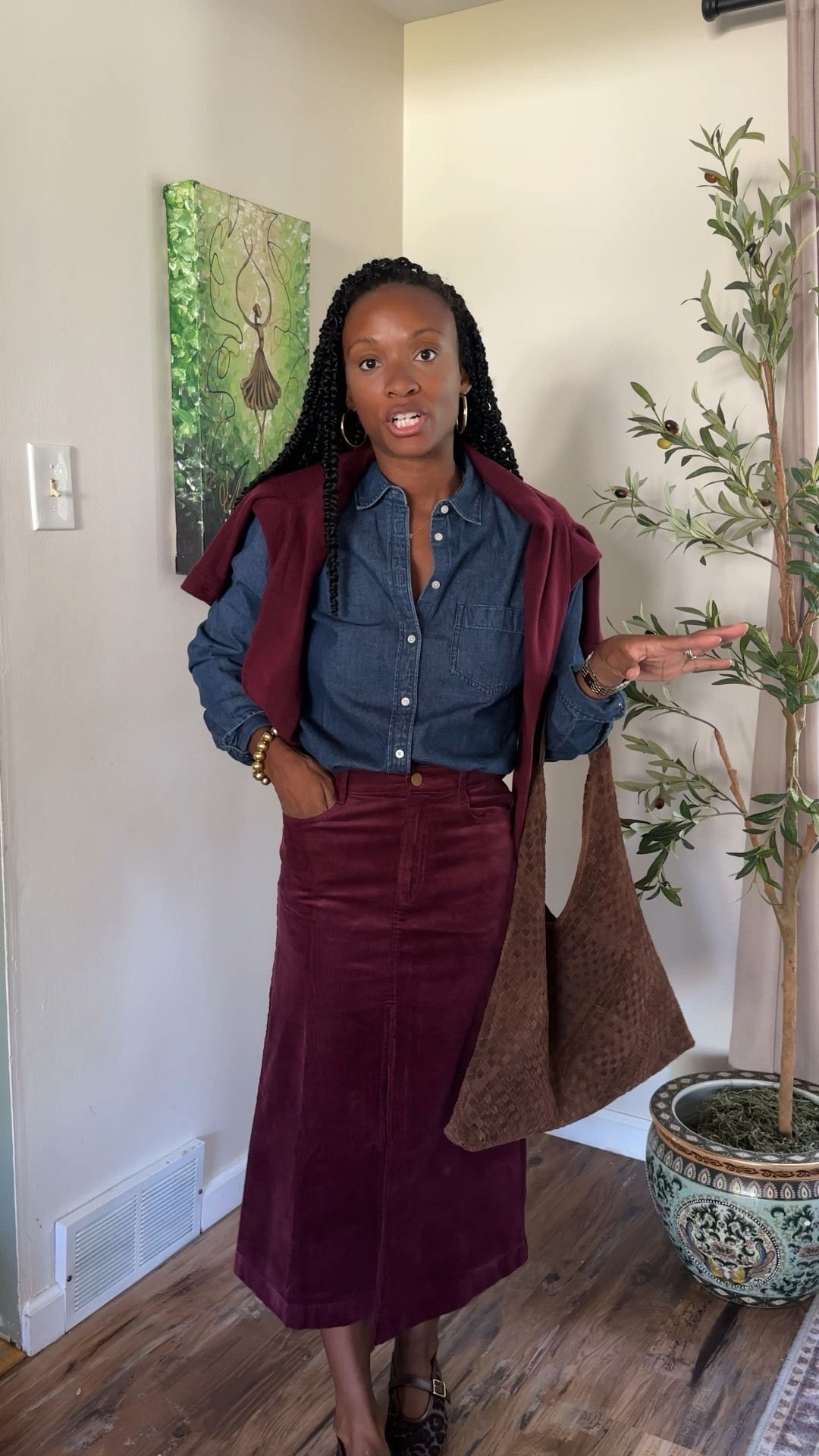 Loft corduroy midi skirt 

#LTKStyleTip #LTKFallSale