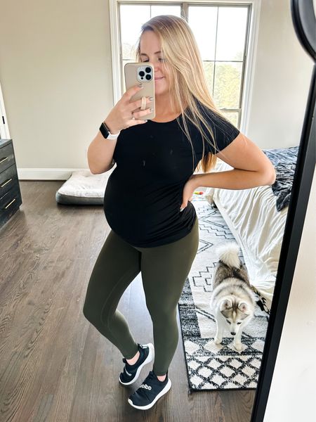 Maternity tee under $15 on Amazon in so many colors! Wearing a medium! 🤰🏼🖤
Bump friendly
Maternity fashion
Maternity outfit
Active maternity

#LTKstyletip #LTKfit #LTKbump