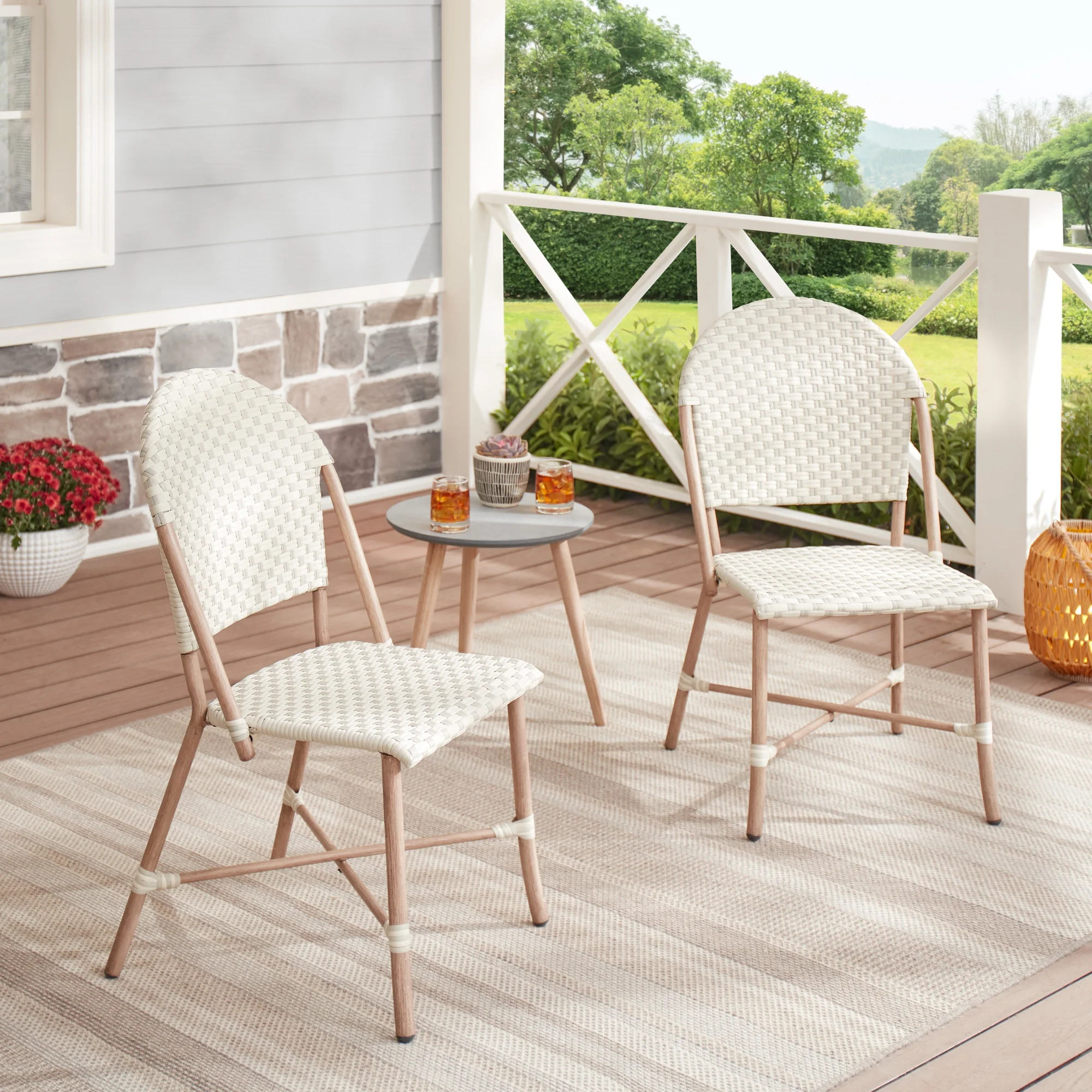 Better Homes & Gardens Parisian Armless Chair, Multiple Colors, Set of 2 | Walmart (US)