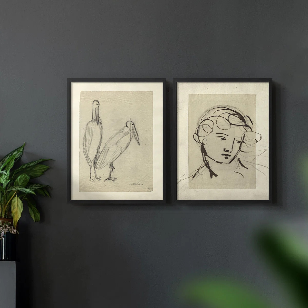 Winston Porter Vintage  Sketch II  -Framed Giclee Print - Set of 2 | Wayfair | Wayfair North America