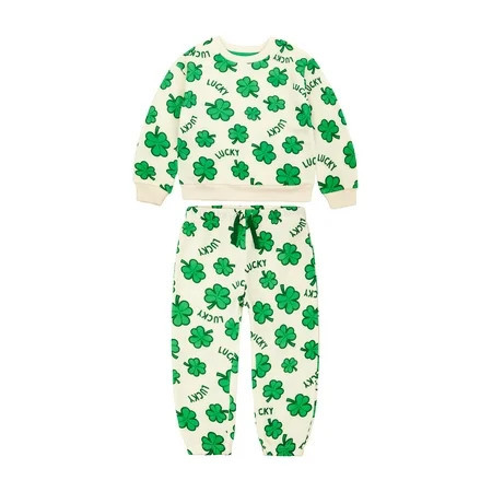Way To Celebrate Baby & Toddler St. Patrick's Day Jogger Set, Sizes 0M-5T | Walmart (US)