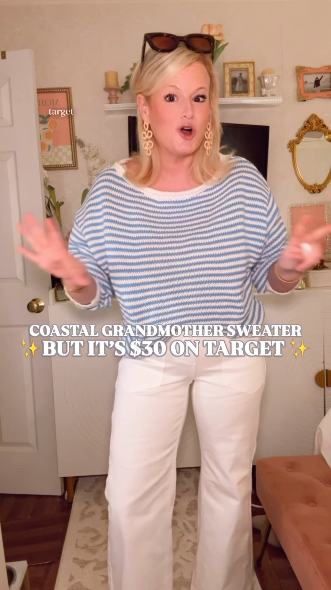 Target blue and white striped sweater | boat neck sweater women | off the shoulder sweater | coastal style outfit | Nantucket summer outfit | preppy spring sweater | Wild Fable sweater | affordable coastal fashion

If you are searching coastal style outfits, blue and white striped sweaters, or that “I summer in Nantucket” energy… this is the sweater.

Target brought back this Wild Fable off the shoulder boat neck sweater and it is everything.

Blue and white stripes. Rolled neckline. Drop shoulder. Slightly slouchy fit. Heavyweight cotton blend that gives structure .

It looks like something you would throw over your shoulders in Cape Cod or style with white denim on a breezy beach night.

Why this one hits:

✔️ Classic boat neckline that can sit off one shoulder
✔️ Blue and white Breton-inspired stripe
✔️ Chunky knit feel with structure
✔️ Easy relaxed fit
✔️ Multiple colors available

It sold out. It’s back. And this stripe is the one that moves first.

Perfect styled with:
• white wide leg pants
• crisp white denim
• tailored shorts
• woven flats or loafers
• oversized sunglasses

If you’re searching:

coastal grandmother sweater
Nantucket style outfit
blue and white striped sweater women
Target spring sweater
boat neck knit top
preppy summer outfit
Cape Cod style clothing
affordable coastal fashion
striped pullover sweater women

This is that effortless, East Coast summer energy for $30.

Structured. Polished. Classic. Coastal.

target striped sweater women
wild fable boat neck sweater
blue and white stripe pullover
coastal grandmother outfit 2026
nantucket summer outfit women
cape cod style sweater
breton stripe sweater women
off shoulder striped sweater
preppy spring tops women
affordable coastal style clothing
target spring fashion finds
heavyweight knit sweater women

#TargetStyle
#WildFable
#CoastalStyle
#NantucketStyle
#PreppyStyle
#BlueAndWhite
#CoastalGrandmother
#SpringOutfit
#TargetFinds
#LTKSpring
#LTKFindsUnder50
#ClassicStyle



#LTKSeasonal #LTKTravel #LTKootd