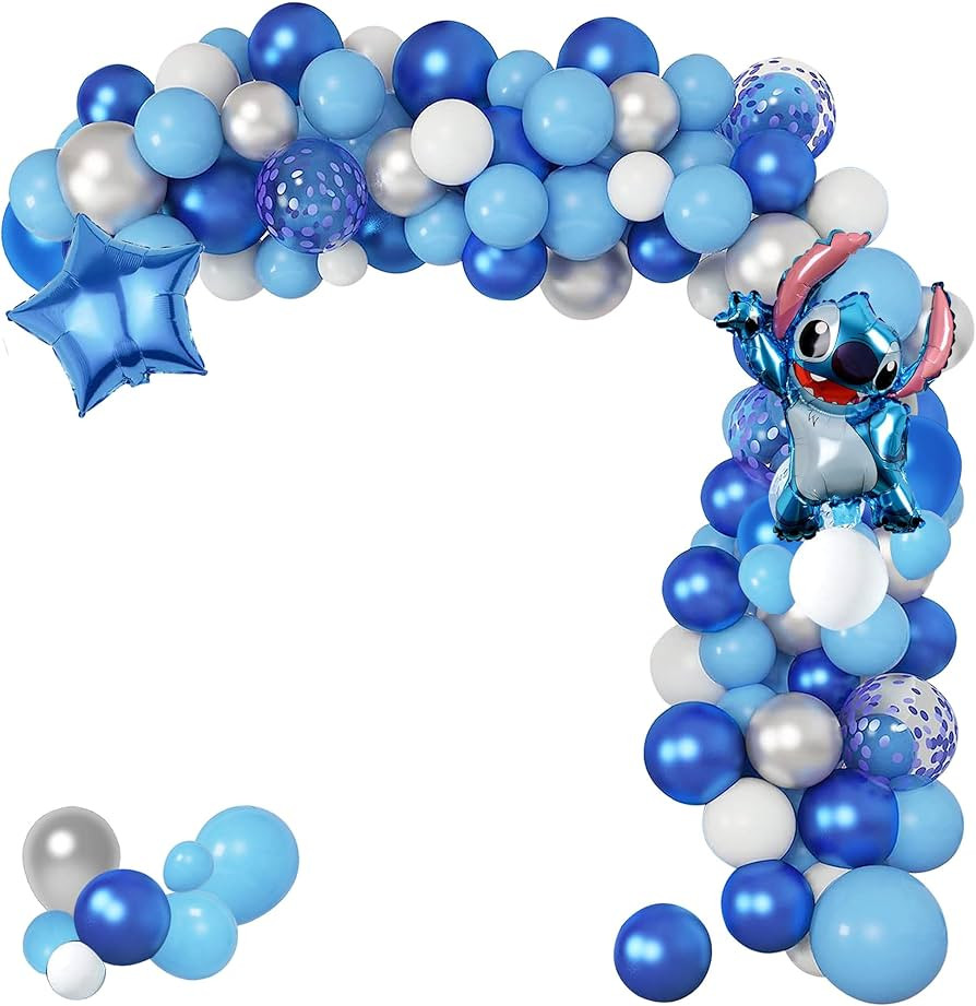 Cartoon Birthday Decorations, Blue Balloons Arch Kit, Theme Party Decorations Supplies for Theme ... | Amazon (US)