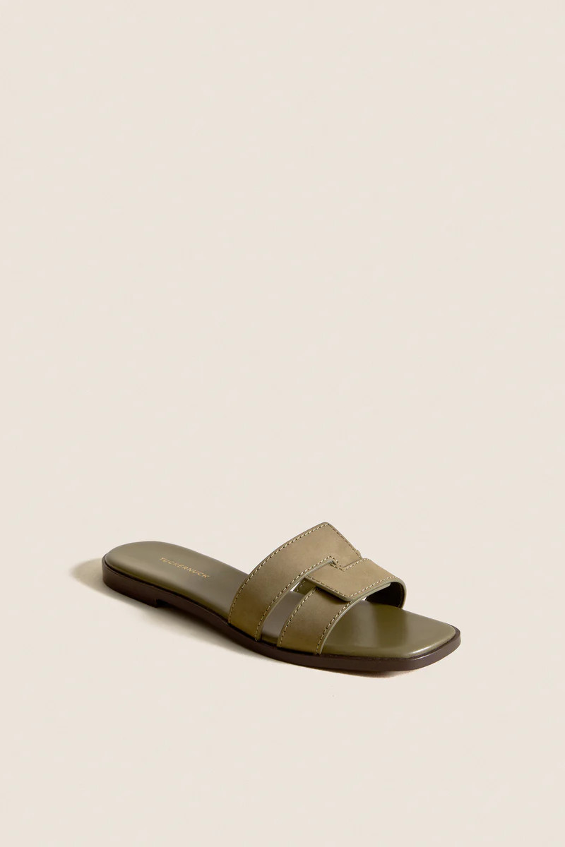 Olive Nubuck Muse Sandals | Tuckernuck (US)