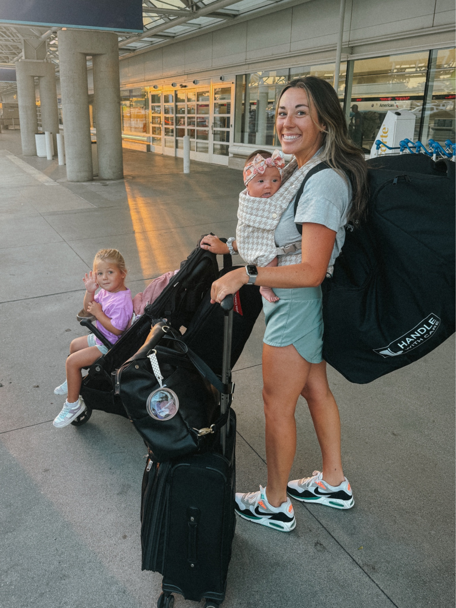 Traveling light with 2 kids is a joke 😂

#LTKTravel #LTKBaby #LTKKids