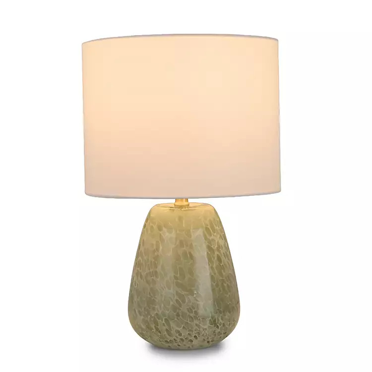 New! Green Sea Glass Table Lamp | Kirklands