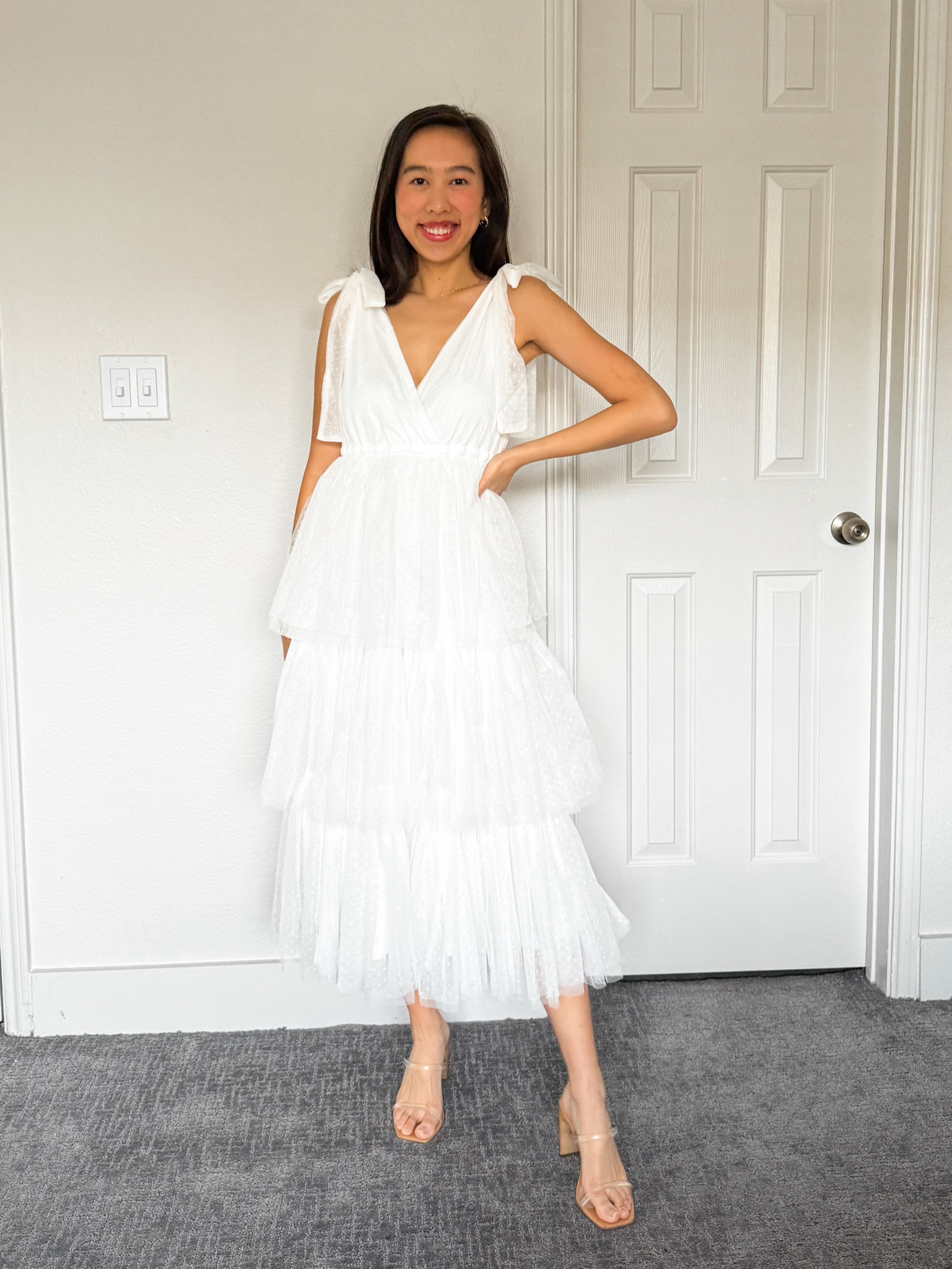 Dress (XS), white dress, bride dress, bridal dress, white midi dress

#LTKfindsunder100 #LTKwedding #LTKSeasonal