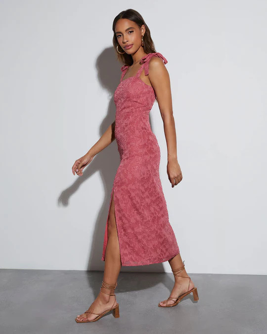Lisbeth Tie Straps Midi Dress | VICI