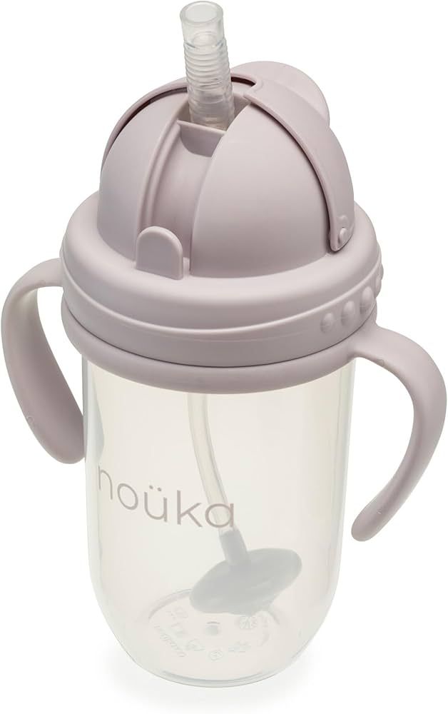 nouka Weighted Straw Cup with Click Top Lid | Leak Proof and Easy Grip | Removable Handles | Bloo... | Amazon (US)