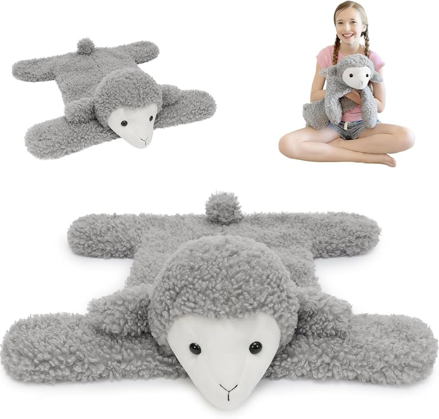 Muiteiur 4.5 lb Lamb-Shaped Weighted Lap Pad for Kids, 22 Inch Soft Sheep Plush Cuddle Companion,... | Amazon (US)