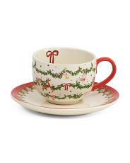 2pc christmas teacup and saucer set | TJ Maxx