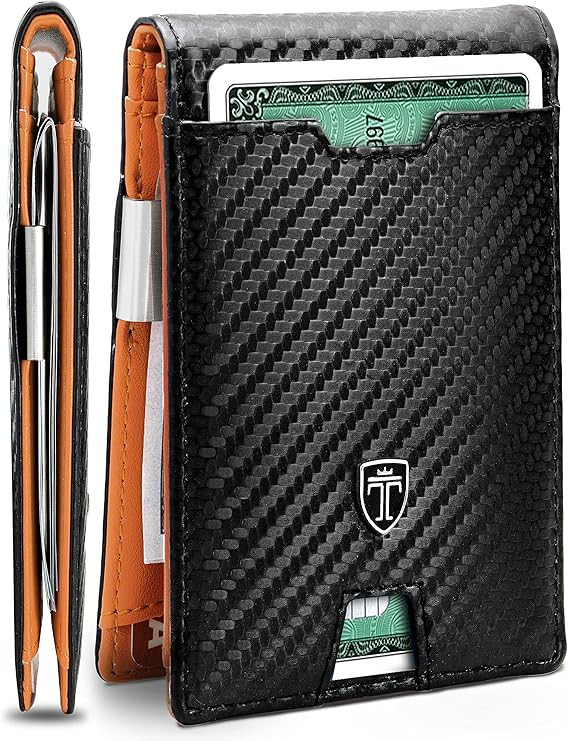 TRAVANDO Mens Slim Wallet with Money Clip AUSTIN RFID Blocking Bifold Credit Card Holder for Men ... | Amazon (US)