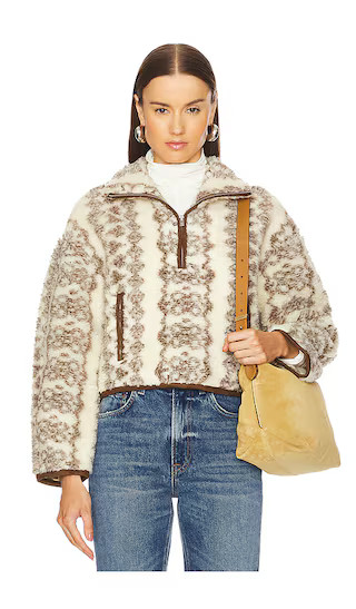 Marie Jacket in Ecru & Brown | Revolve Clothing (Global)
