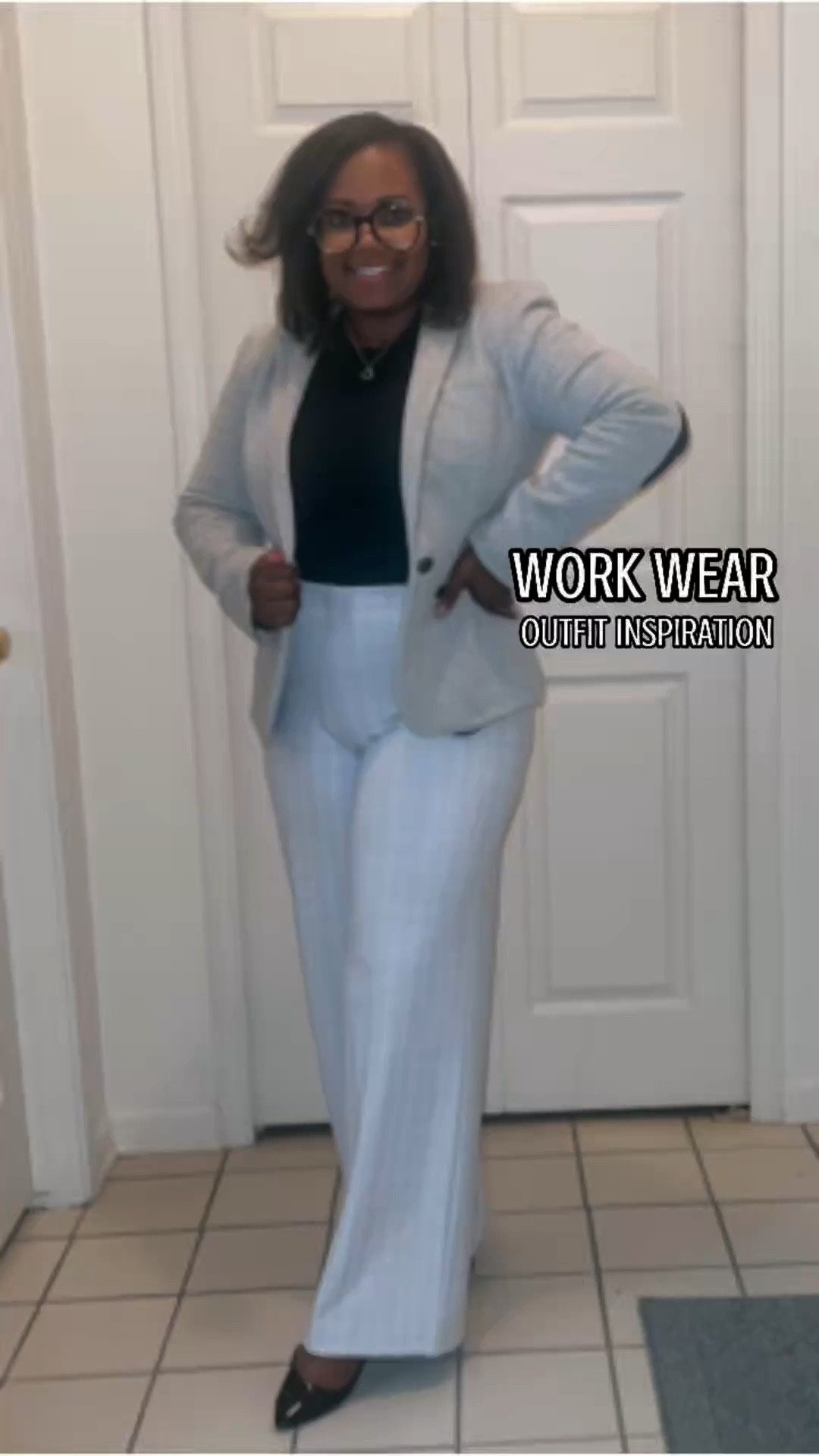 One day in the office calls for a chic, fall-inspired workwear look! 🍂✨ Today’s outfit: high-waisted light gray wide-leg pants from TJ Maxx paired with a sleek black bodysuit from SHEIN and a classic gray and navy Tommy Hilfiger blazer for that polished vibe. 🖤 Finished the look with my Zeelool black and silver glasses and black patent leather pointy-toe flats by Steve Madden—because comfort is key, but style is non-negotiable!

Outfit details are linked in my LTK via the link in my bio!

#WorkwearInspo #FallOfficeStyle #ChicAndComfortable #LuxeForLess #GrayAndBlackOutfit #BusinessCasualLook #FallFashion #WideLegPants #SimpliStaciStyle #OfficeStyle #CorporateChic #BlazerAndPants #PolishedLook #ZeeloolGlasses #FashionForTheOffice

#LTKVideo #LTKOver40 #LTKWorkwear