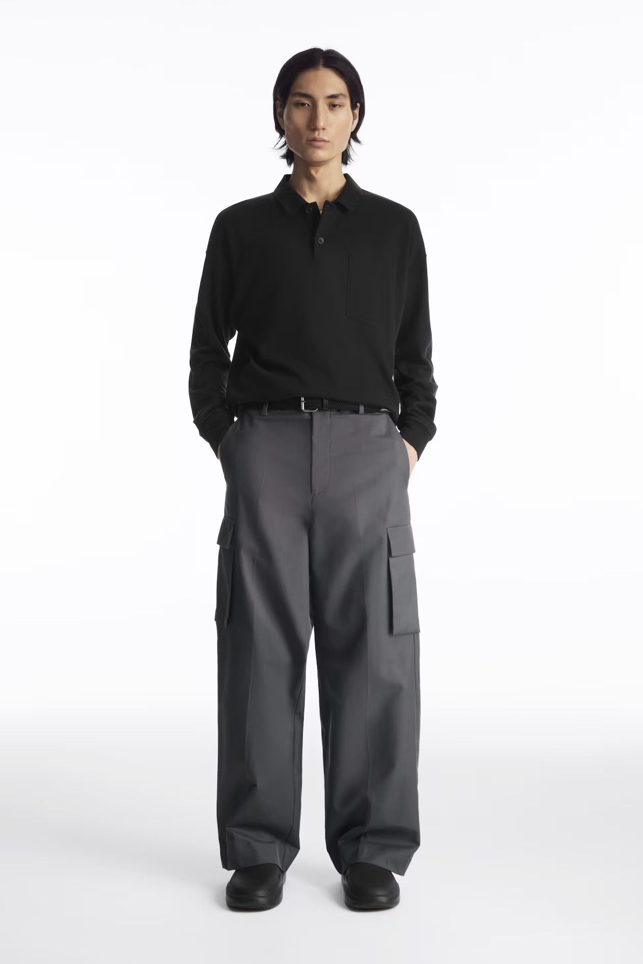 WIDE-LEG CARGO PANTS - DARK GREY | COS (AU)