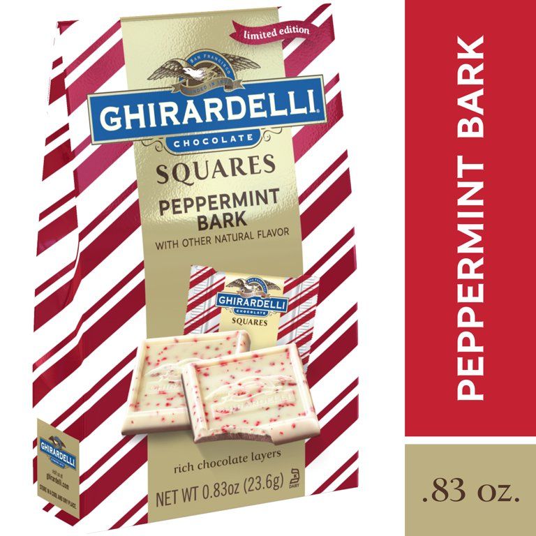 GHIRARDELLI Peppermint Bark Chocolate Squares, .83 OZ Bag | Walmart (US)