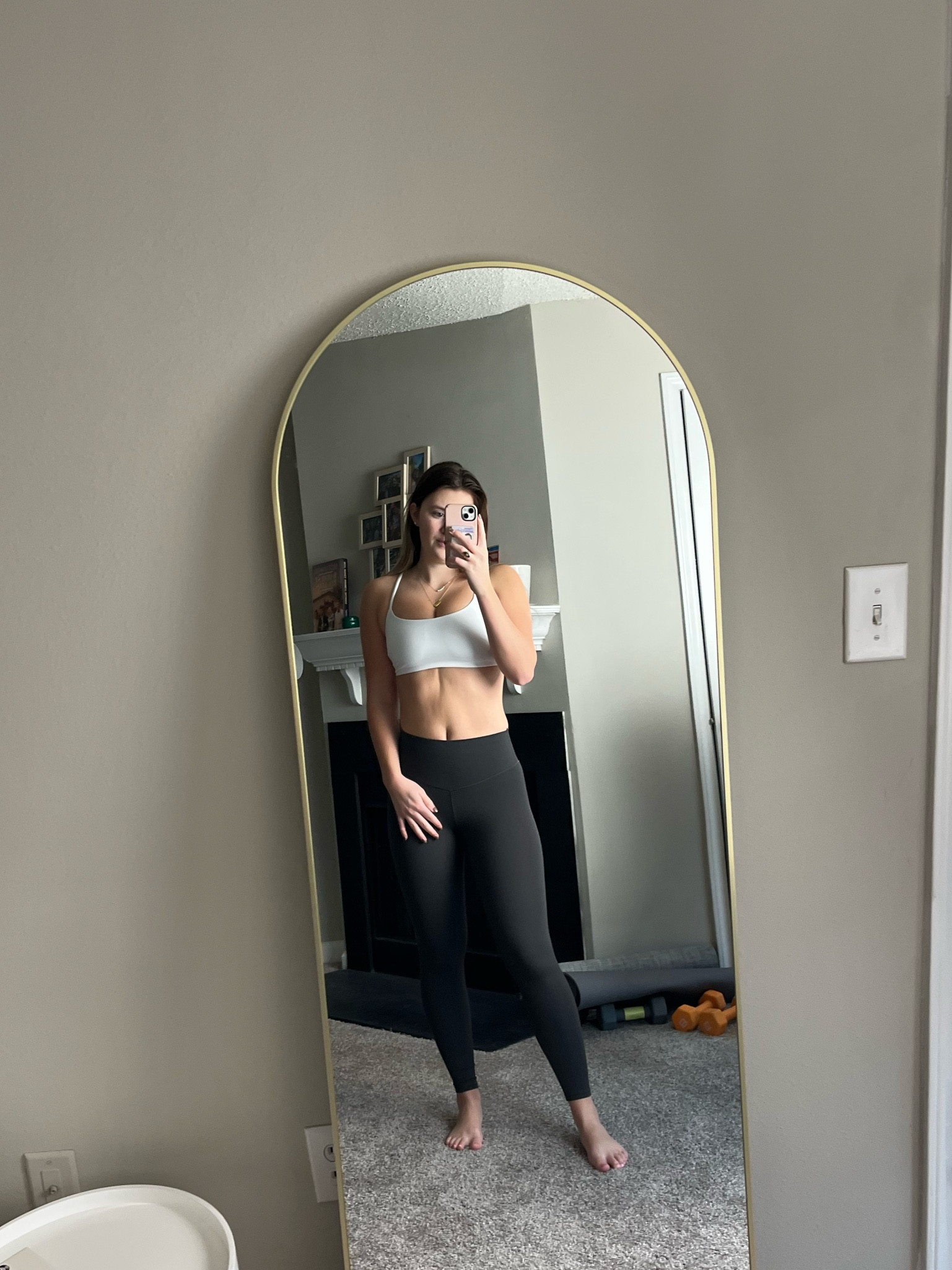 literally OBSESSED with this sports bra! stays in place pretty well too!! 

#LTKMostLoved #LTKGiftGuide #LTKfitness