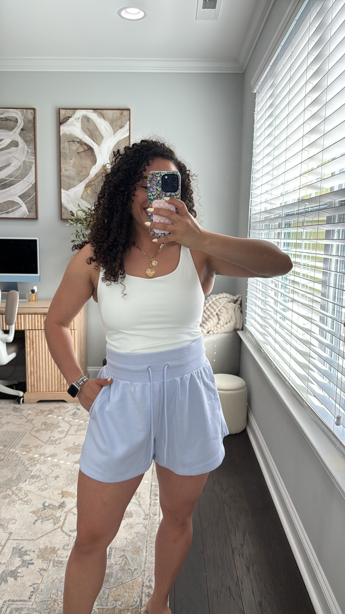 Old navy comfy shorts on major sale wearing large could have done medium 

#LTKActive #LTKStyleTip #LTKSaleAlert