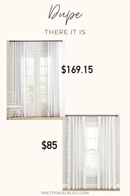 Such a good dupe- these come in a variety of colors- blue, green, natural, etc. Ballard designs dupe, scallop curtains, scallop drapes, look for less, kid room drapes, cute curtains 

#LTKhome #LTKunder100 #LTKfamily