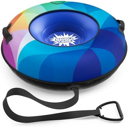 Snow Tube Sled, Snow Tubes for Sledding Heavy Duty with Premium Canvas Cover, 48" Inflatable Snow... | Amazon (US)