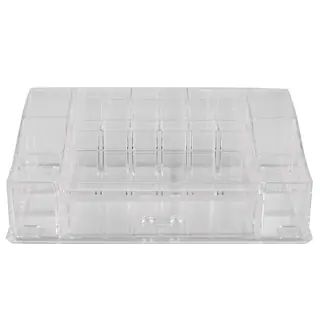 Deluxe Large Shatter-Resistant Plastic Mult-Compartment Cosmetic Organizer with Easy Open Drawer ... | The Home Depot