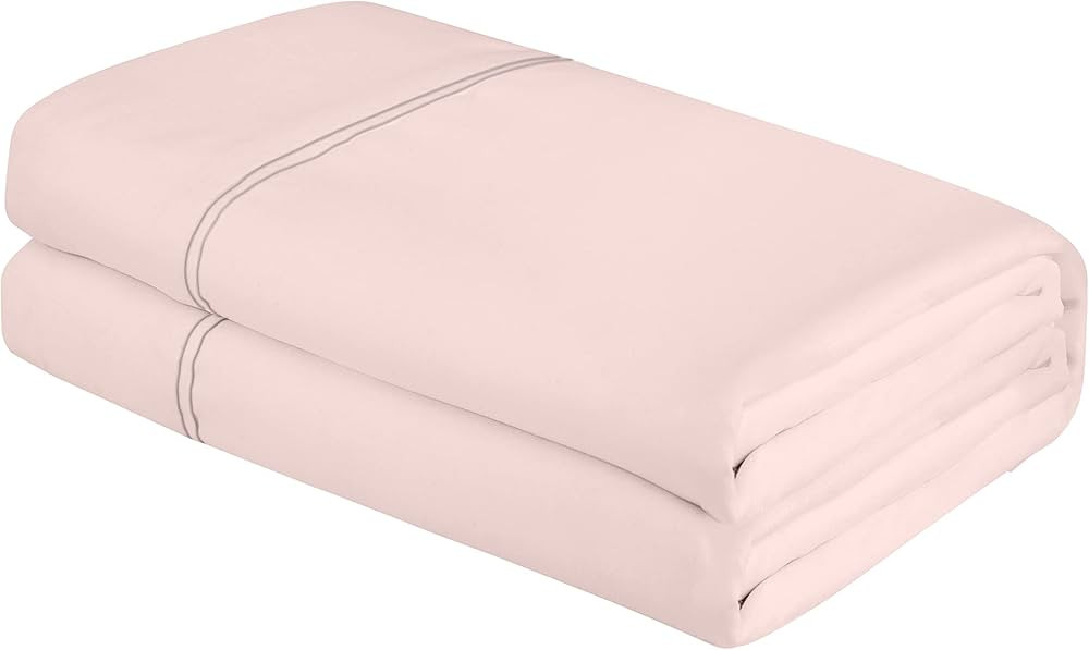 Royale Linens California King Flat Sheet Only - Brushed 1800 Microfiber - Ultra Soft & Breathable... | Amazon (US)