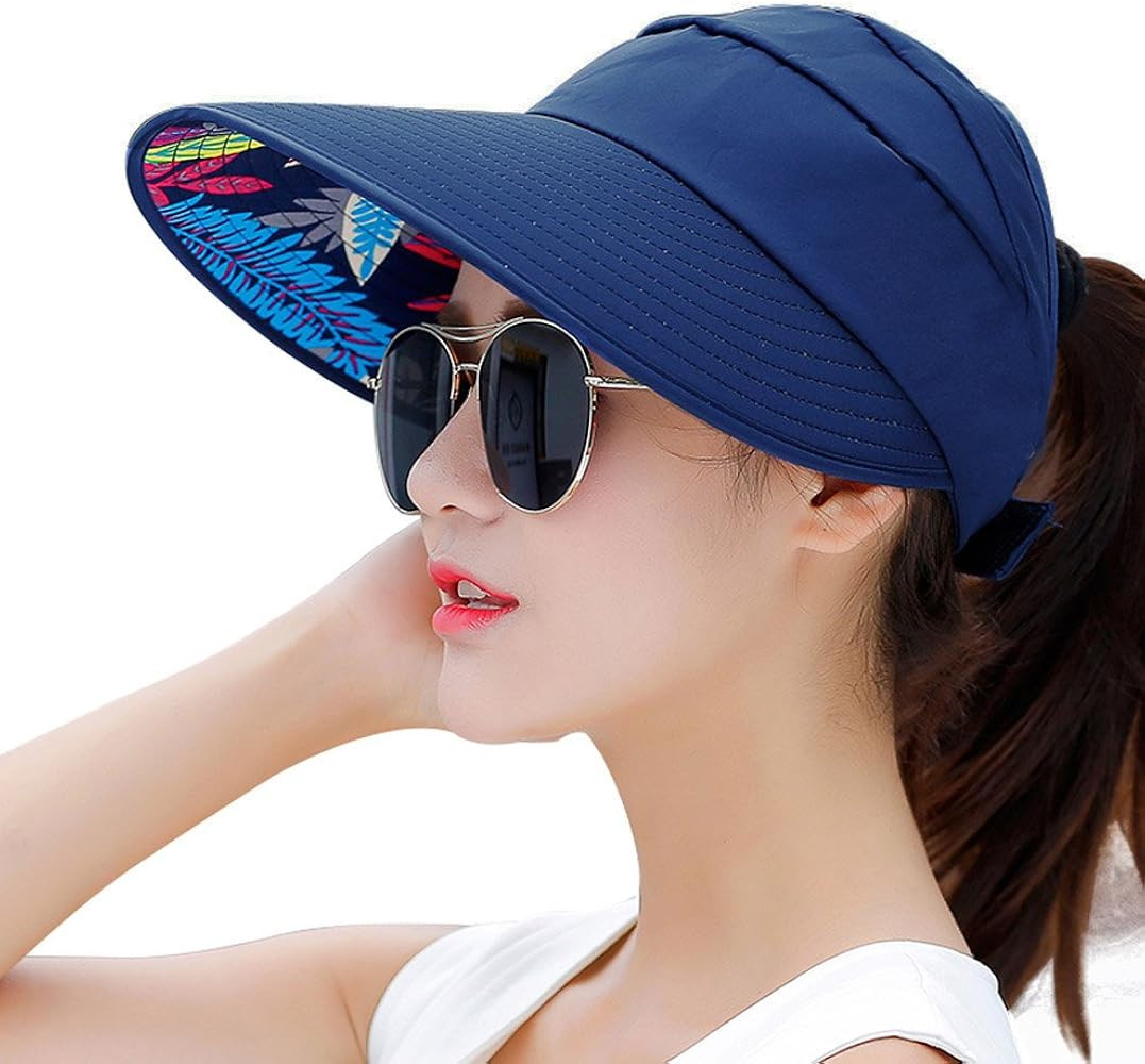 HINDAWI Sun Hats for Women Wide Brim UV Protection Summer Beach Packable Visor | Amazon (US)