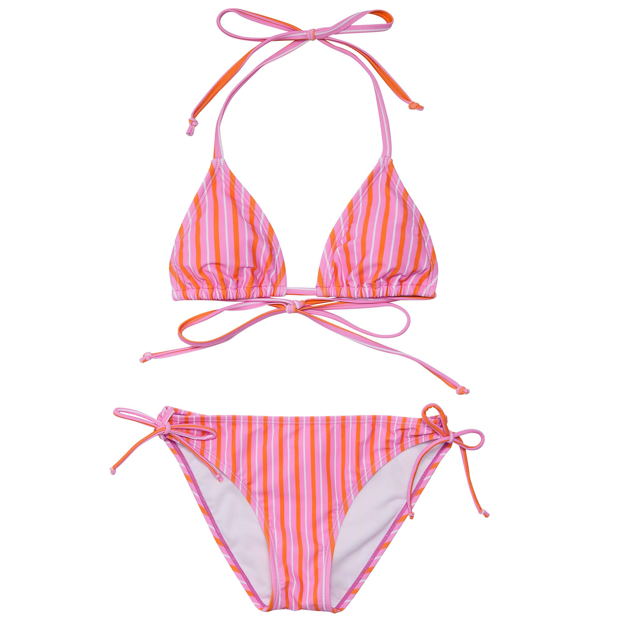 Stripy Sunset Sustainable Triangle Bikini | Snapper Rock | Snapper Rock Swimwear