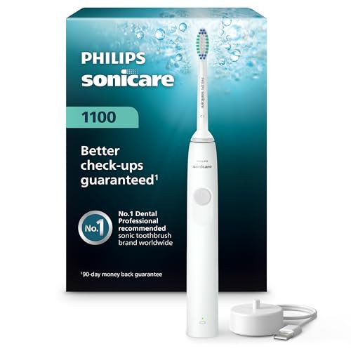 Philips Sonicare 1100 Series Electric Toothbrush - Sonic Toothbrush with Advanced Sonic Technology, EasyStart, Smartimer & Quadpacer, White, Model HX3641/02 | Amazon (US)