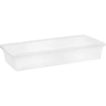 Sterilite 6 Qt. Clear Plastic Storage Box with White Lid | Walmart (US)
