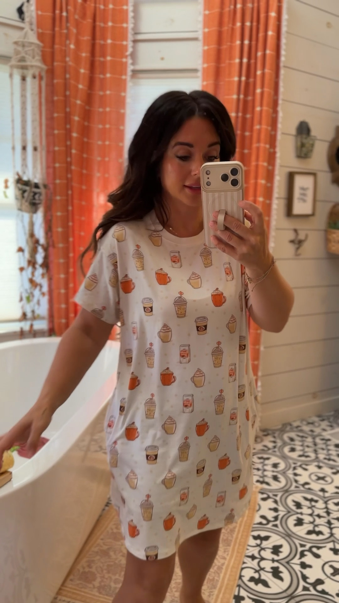 The only thing pumpkin spice in this 100 degree weather is this nightgown!

#LTKU #LTKSaleAlert #LTKmomlife