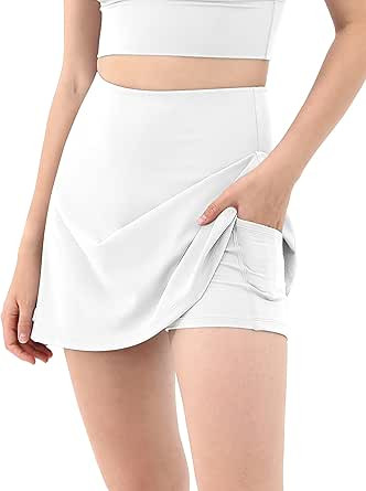ODODOS Women's Athletic Tennis Skorts with Pockets Built-in Shorts Golf Active Skirts for Sports ... | Amazon (US)