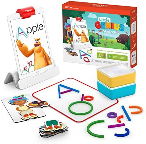 Osmo - Little Genius Starter Kit for iPad - 4 Educational Learning Games - Ages 3-5 - Phonics & C... | Amazon (US)