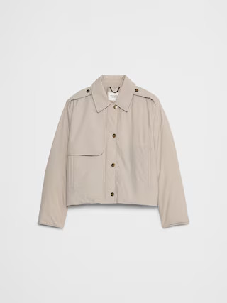 Cropped Trench Puffer Jacket | Banana Republic Factory