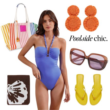 Back to basics, but make it colorful! 

Bold accessories with pops of color. 

The prettiest deep periwinkle one piece swimsuit. 

The key to using color? Use complimentary shades to feel fun but collected. 

Earrings are a steal from Amazon.   

Obsessed with yellow lately. Flip flops are a great option for those who love the color but cant wear it. 

#swimsuits #poolsidestyle #pool #onepiece #beachstyle

#LTKswim #LTKsalealert #LTKfindsunder100