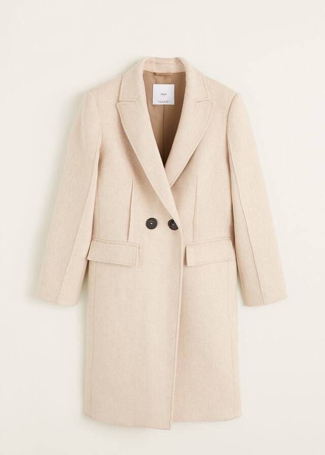 Contrast buttons coat - Women | MANGO (US)