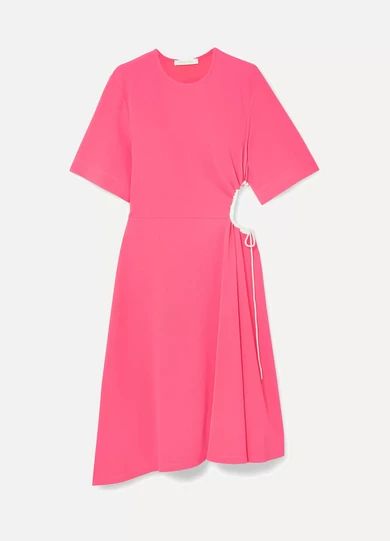 See By Chloé - Cutout Stretch-crepe Dress - Pink | NET-A-PORTER (US)