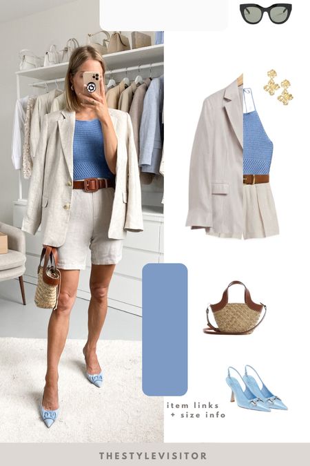 Love this kind of style for summer! Elegant and chic, shorts are from last year so linked dupes, top wearing s, blazer wearing 34/xs. Read the size guide/size reviews to pick the right size.

Leave a 🖤 to favorite this post and come back later to shop

Workwear, summer work outfit, office outfit, office wear 

#LTKworkwear #LTKSeasonal #LTKstyletip
