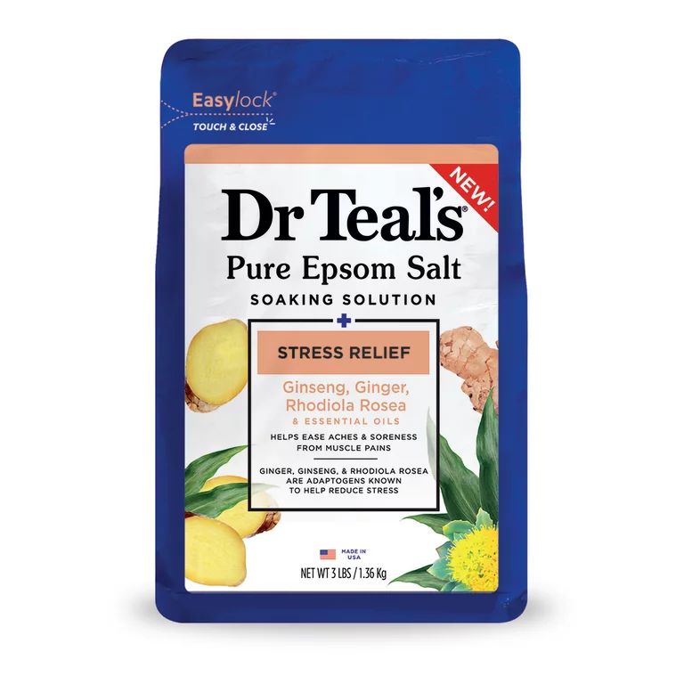 Dr Teal's Pure Epsom Salt Soak, Stress Relief with Adaptogens & Essential Oils, 3 lbs | Walmart (US)