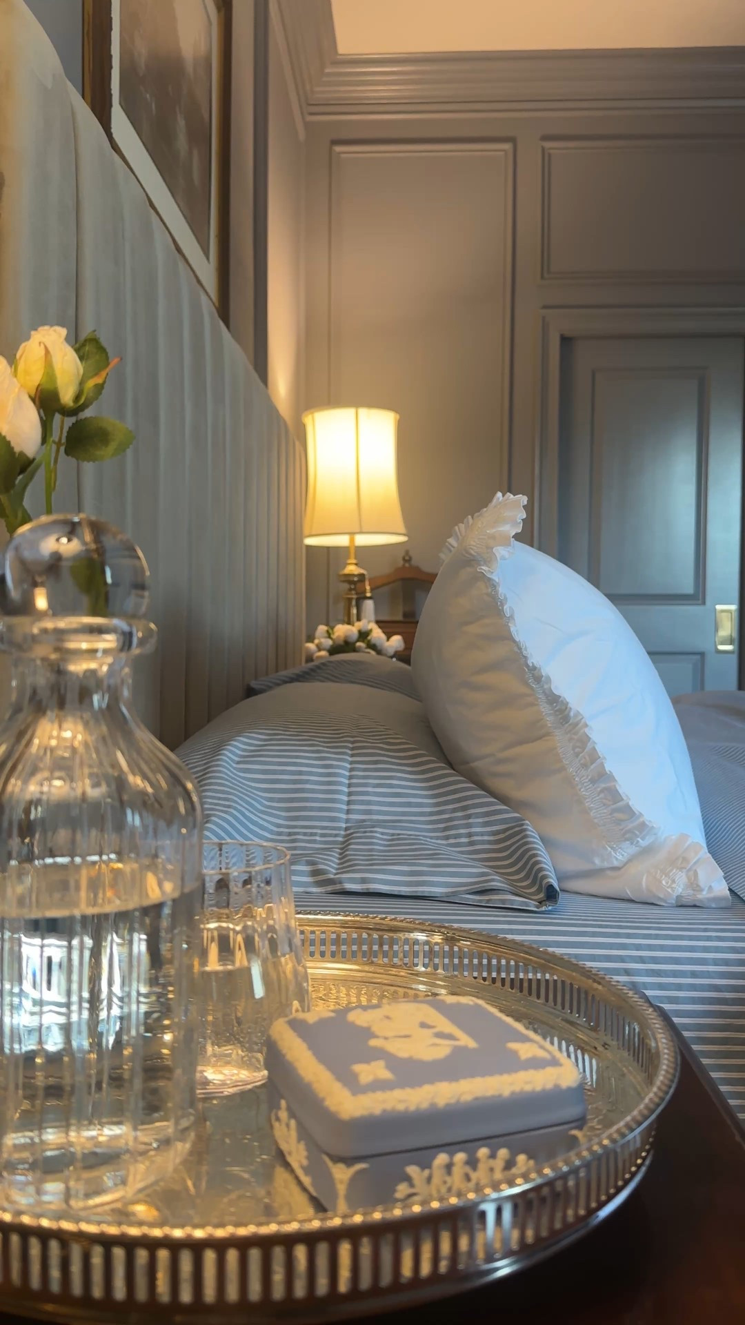 Ready for bed with new bedding from The Company Store and bedside details 

#LTKHome