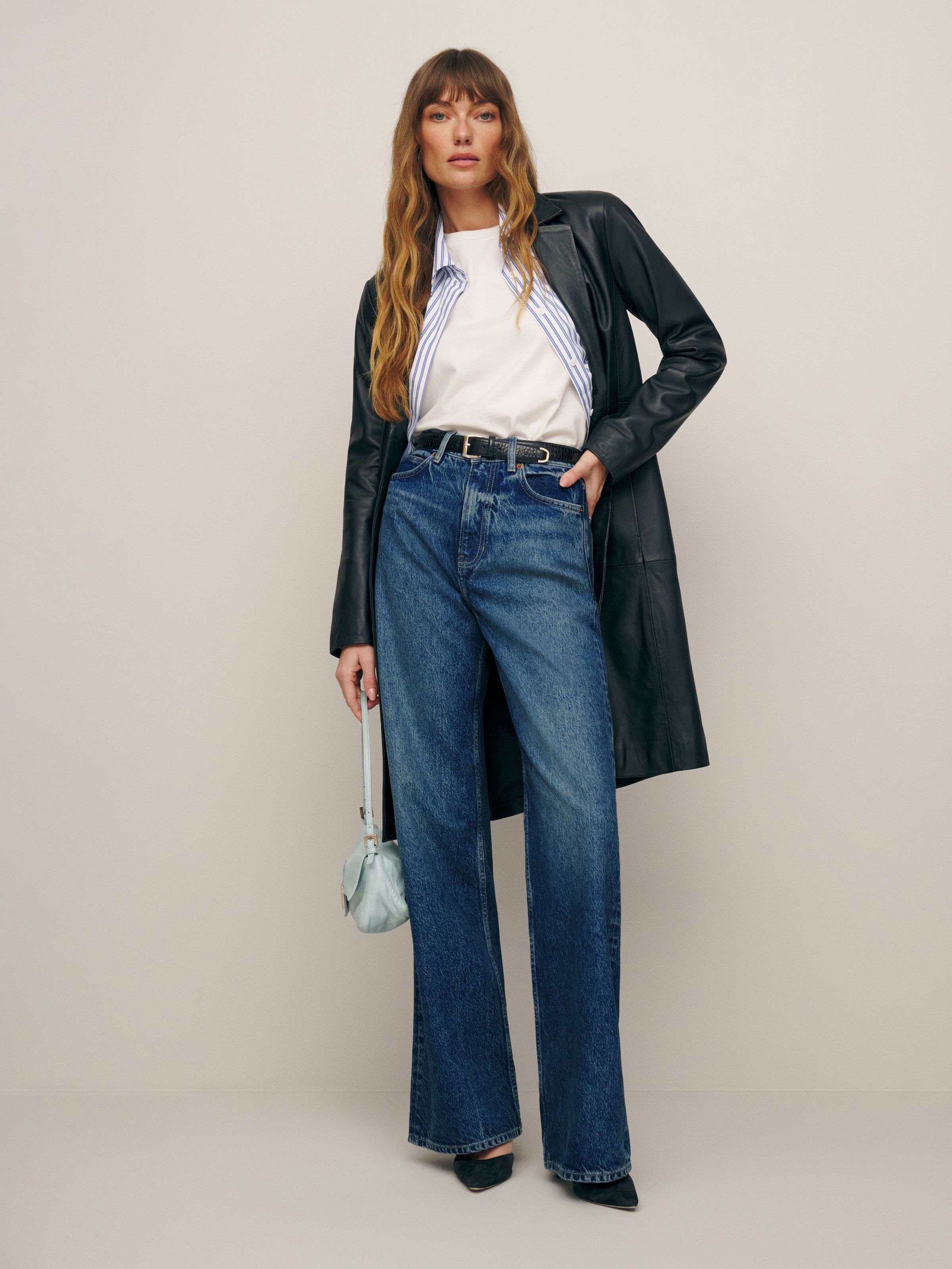 Cary High Rise Slouchy Wide Leg Jeans | Reformation (Global)