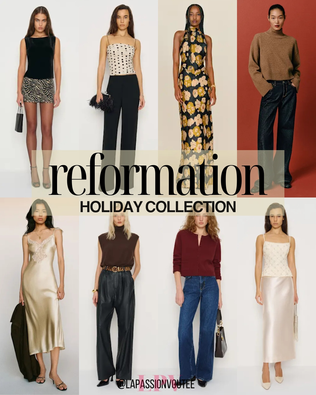 Sharing some favorites from the Reformation Holiday Collection because everything looks so chic this year. 🎁✨ Clean cuts, luxe fabrics, and effortless festive details make these pieces perfect for any holiday moment. Great for outfit planning if you want something elegant, simple, and season-ready. So many gorgeous picks! 💫 

 #LTKHoliday #LTKSeasonal #LTKSaleAlert
