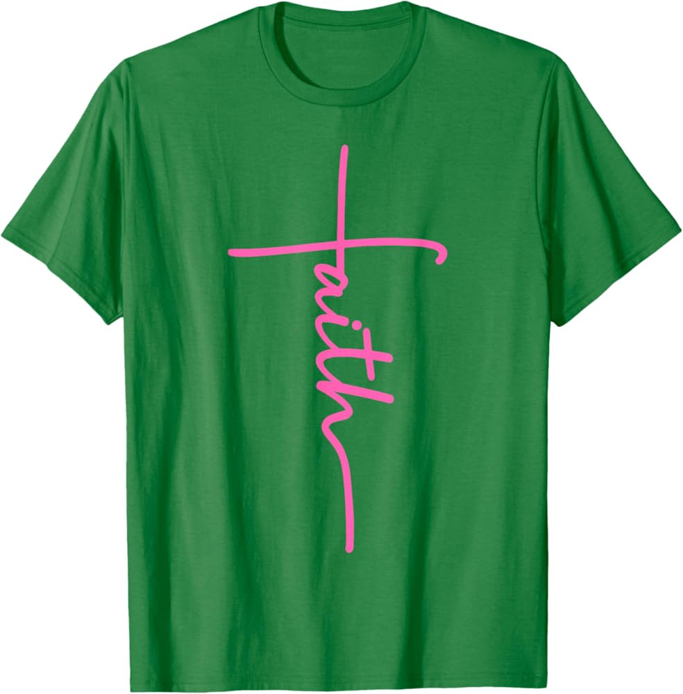 Christian Faith Cross Hot Pink Believers Christians Gift T-Shirt | Amazon (US)
