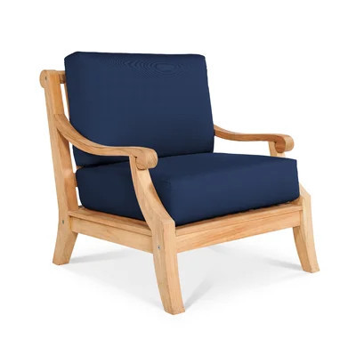 Sonoma Teak Club Chair With Cushion In Antique Beige | Wayfair North America