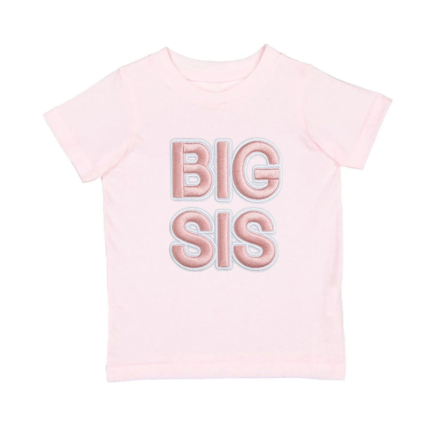 Big Sis Embroidered Patch Short Sleeve T-Shirt - Ballet | Sweet Wink