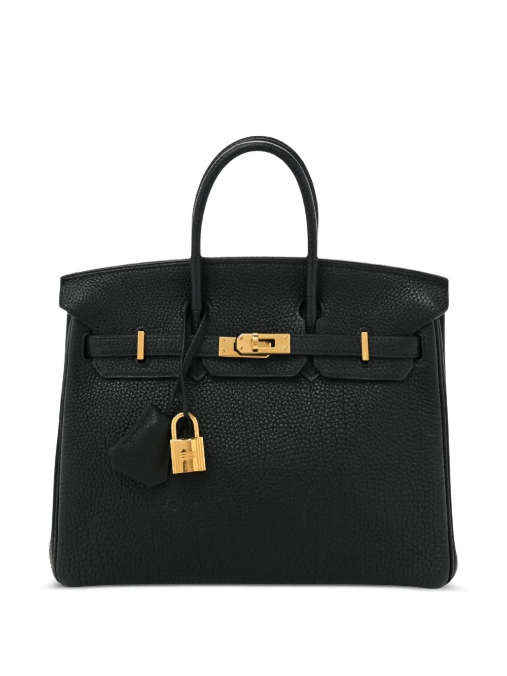Hermès Pre-Owned 2024 noir Birkin 25 Togo gold hardware handbag - Black | Farfetch Global