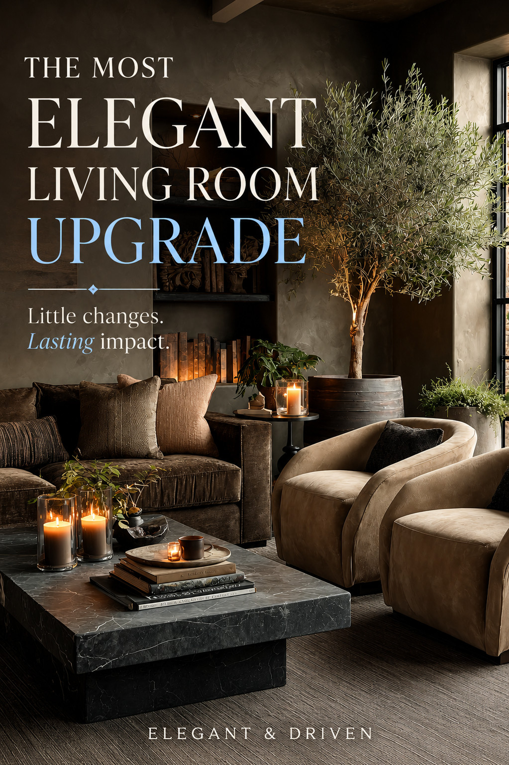 Most of us are not ready to redesign our entire living room.

The good news? You don't have to.

As we move into a more expressive era of home decor, one where rich colors, natural materials, and intentional spaces are making a comeback, two pieces can completely transform a room without changing everything else.

The first is an oversized stone or marble coffee table. A coffee table sits at the center of your living room and visually grounds the entire space. Choosing one with substance, beautiful veining, and a rich color instantly creates a stronger focal point.

The second is an oversized planter with an olive tree. Nothing softens a room quite like greenery. An olive tree brings height, natural beauty, and that timeless Mediterranean-inspired elegance that never feels trendy.

Together, these two pieces create a living room that feels more intentional, more elegant, and more complete.

Sometimes the most powerful upgrades are the simplest ones.

#LivingRoomDecor #OliveTreeDecor #CoffeeTableStyling #ElegantAndDriven
 

 #LTKHome