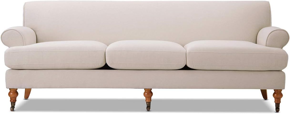 Jennifer Taylor Home Alana Lawson Velvet Wooden Sofa, Oyster Gray | Amazon (US)