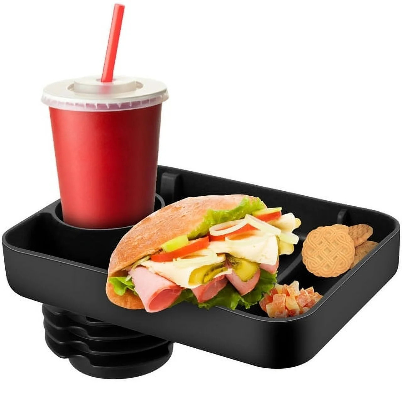 Nyidpsz Car Seat Snack Tray with Cup Holder Silicone Toddler Car Seat Travel Tray Quick Attach Ca... | Walmart (US)