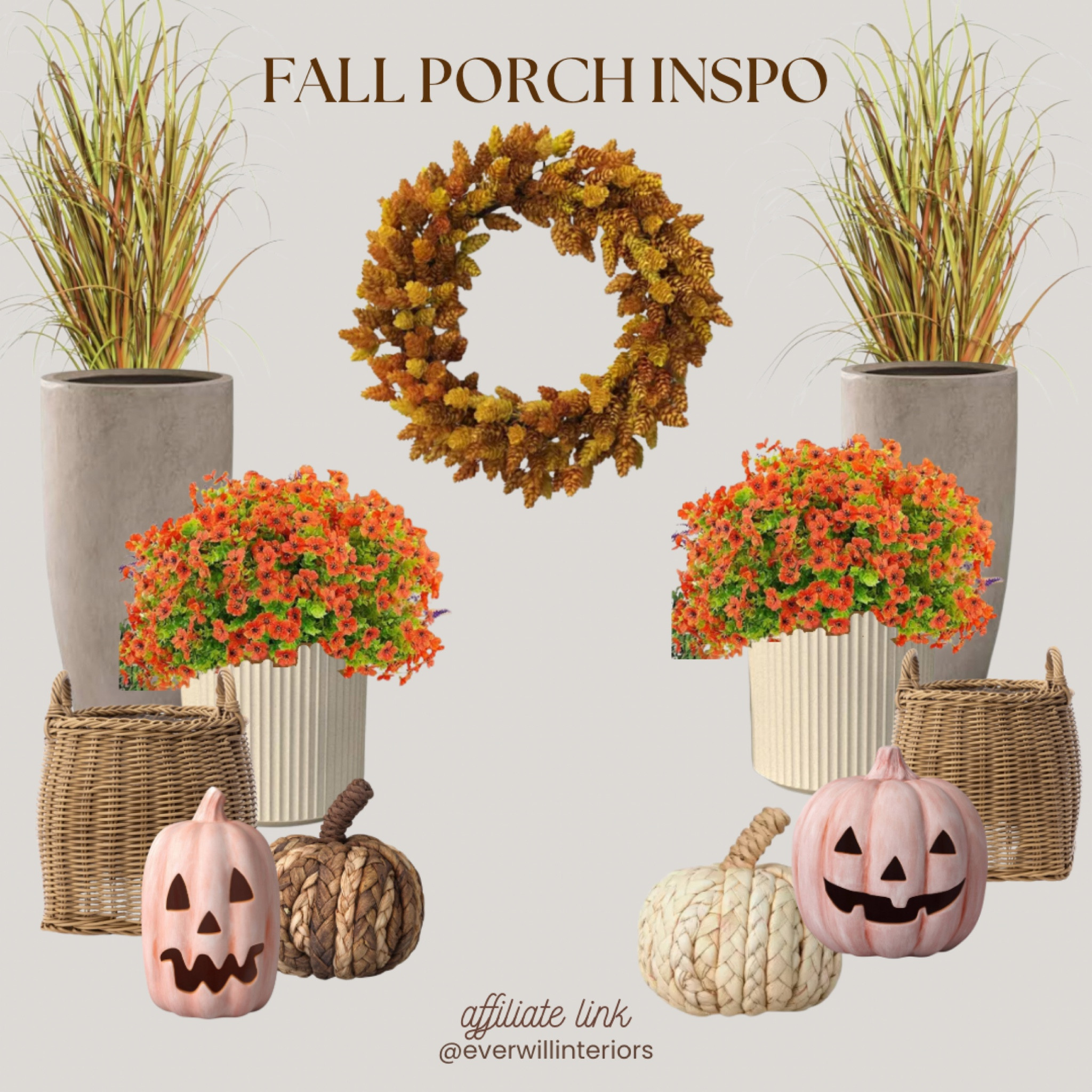 Gathering my faves for my front porch-definitely suggest 2 planters and adding a basket for some texture! You can also place plants inside the basket.

The terracotta pumpkins are at the top of my list this year-love this trending look!

#falldecor #frontporchdecor #frontporchinspo #fallporchinspo #porchinspo #patiodecor #outdoorfalldecor #fall #terracottapumpkins #targetfall #amazonfalldecor #affordablefalldecor #affordablefallfinds #fallfinds #fallwreath #fallporchstyling

#LTKSeasonal #LTKFindsUnder50 #LTKHome